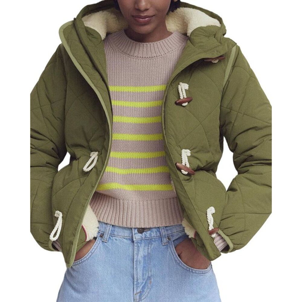 Boden Womens Duffle Quilted Parka, Green